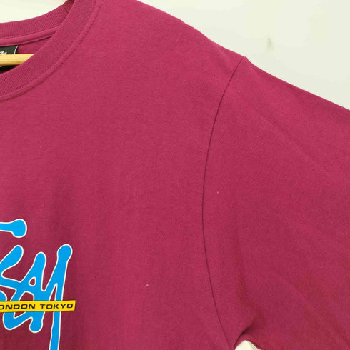 ステューシー Stussy メキシコ製 コットン ワールドツアー フロントロゴプリント クルーネックTシャツ メンズ import:M